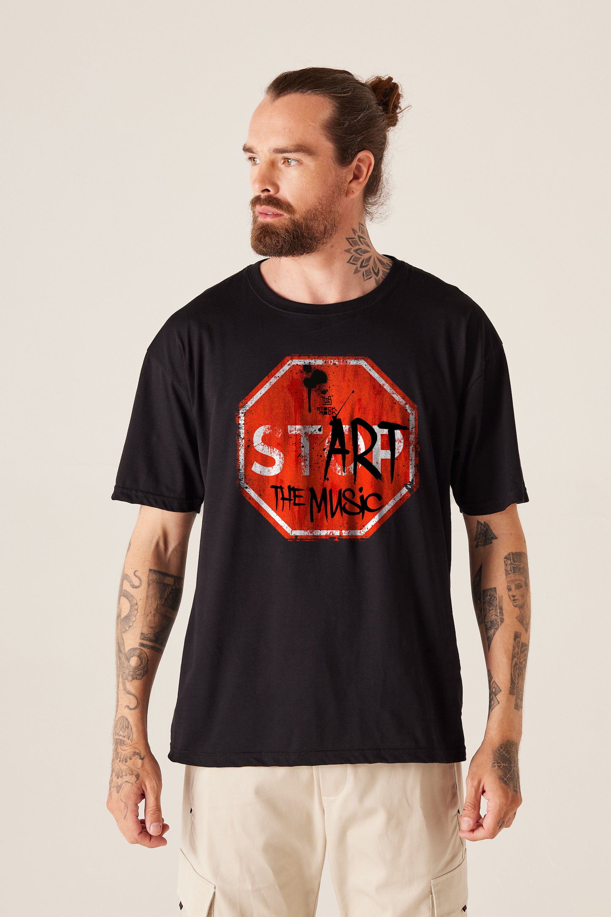 Camiseta Tradicional Masculina ⁠⁠Start The Music