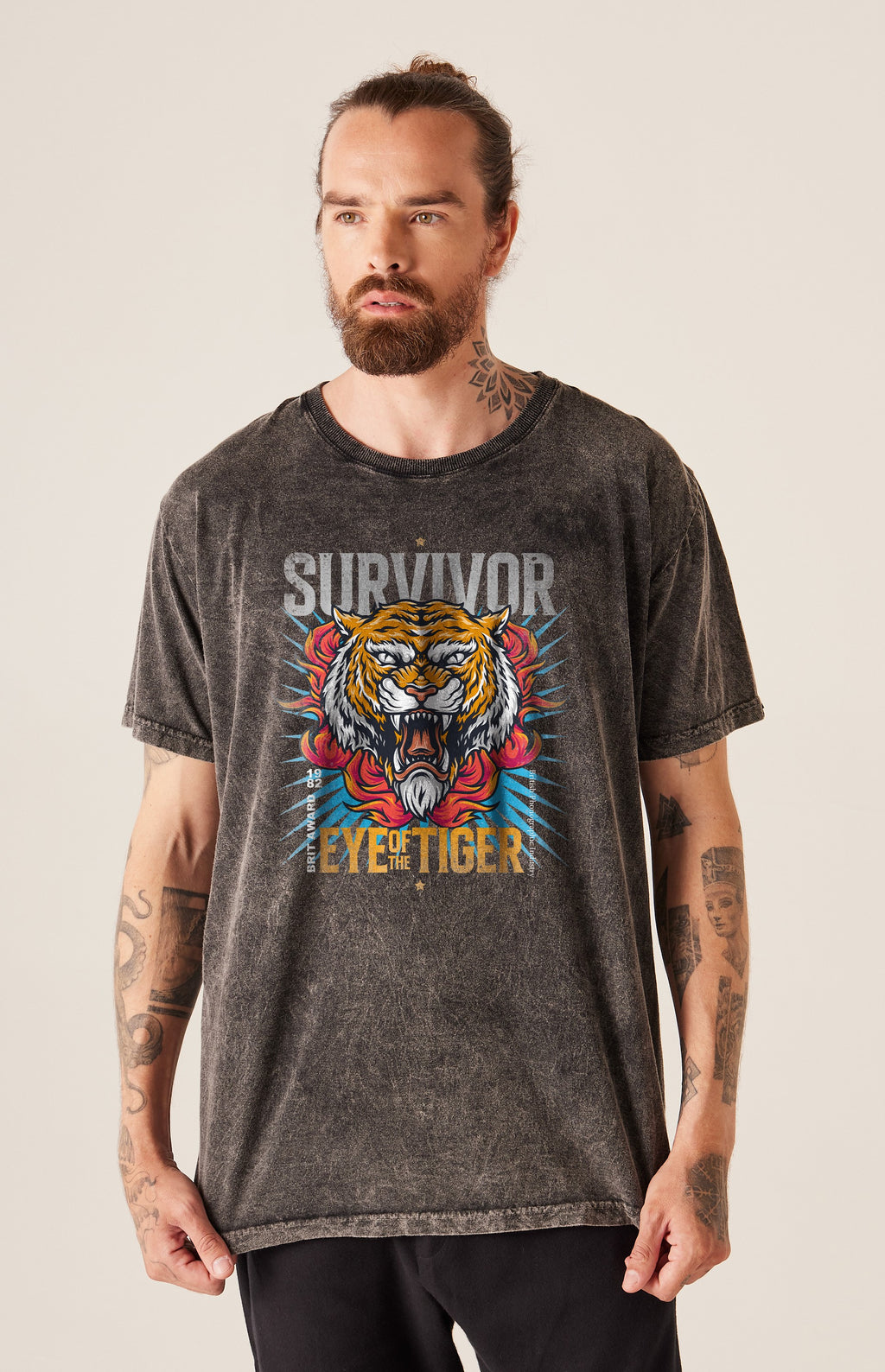 Camiseta Tradicional Masculina ⁠⁠Eye Of The Tiger